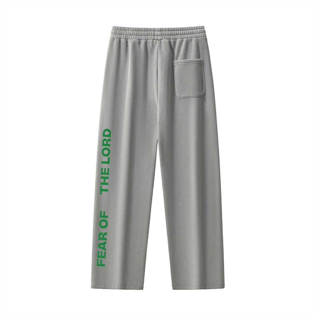 Frayed Enzyme Washed Fleece Sweatpants