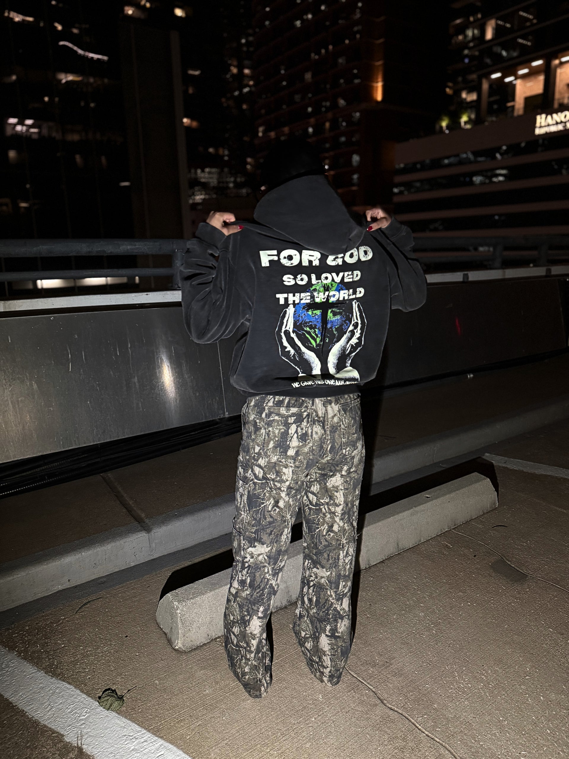 John 3:16 Zip-Through Boxy Hoodie