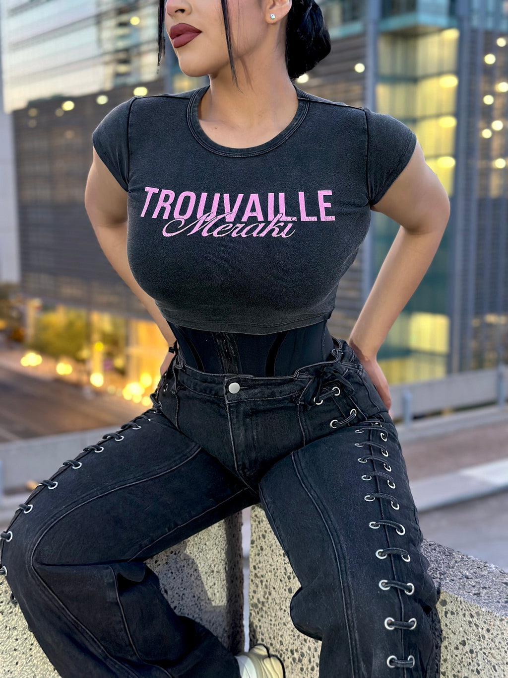 Snow Washed Crop Top