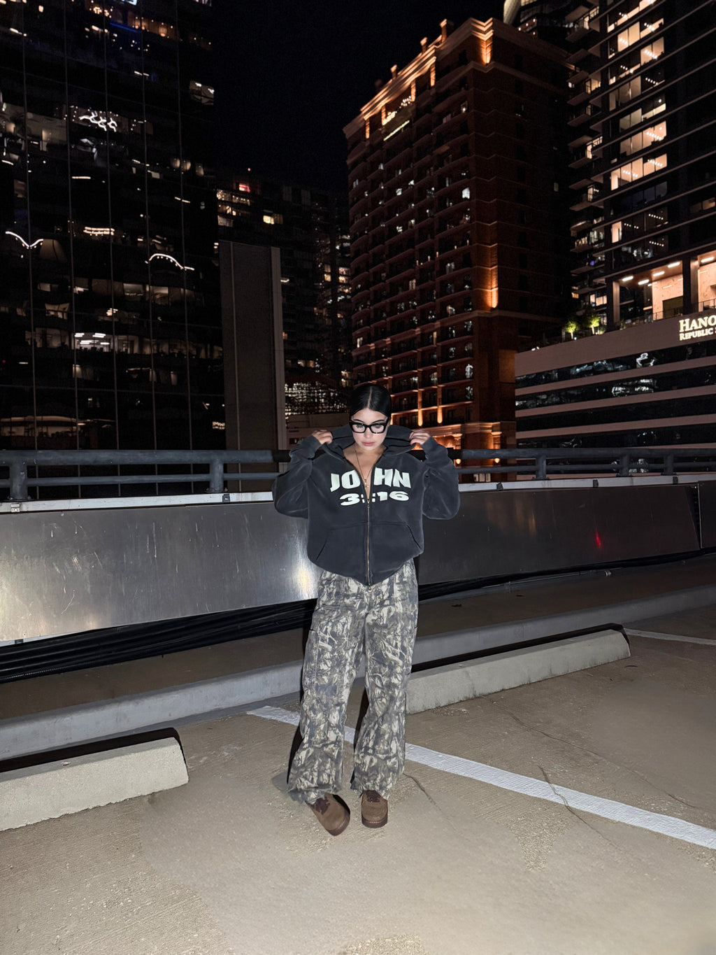 John 3:16 Zip-Through Boxy Hoodie