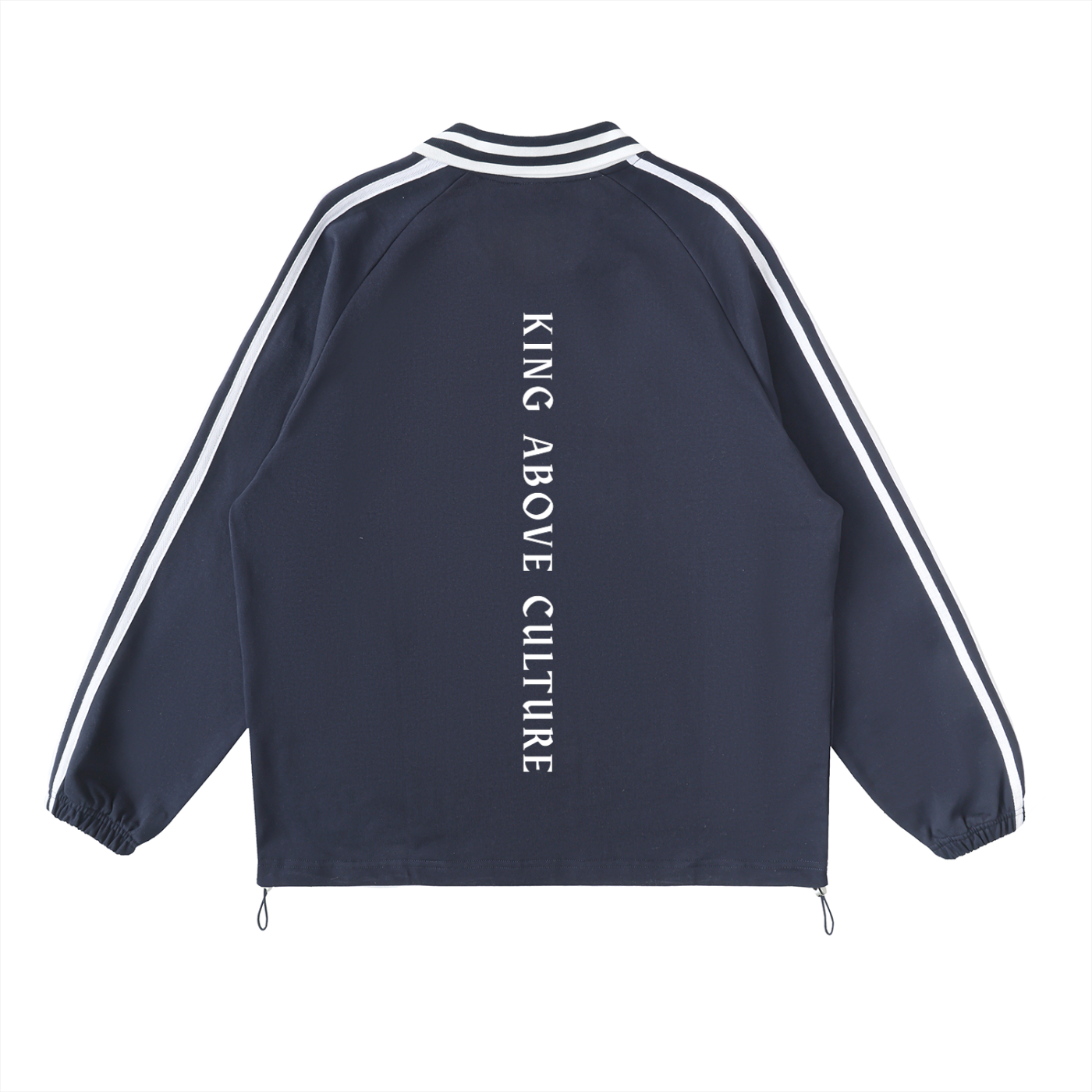 Jesus is King- Midnight Blue Lapel Collar Sweatshirt