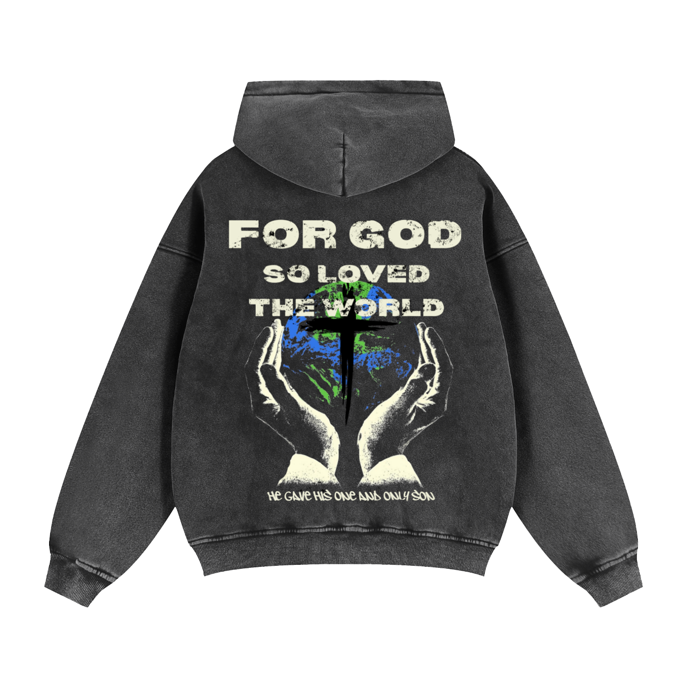 John 3:16 Zip-Through Boxy Hoodie