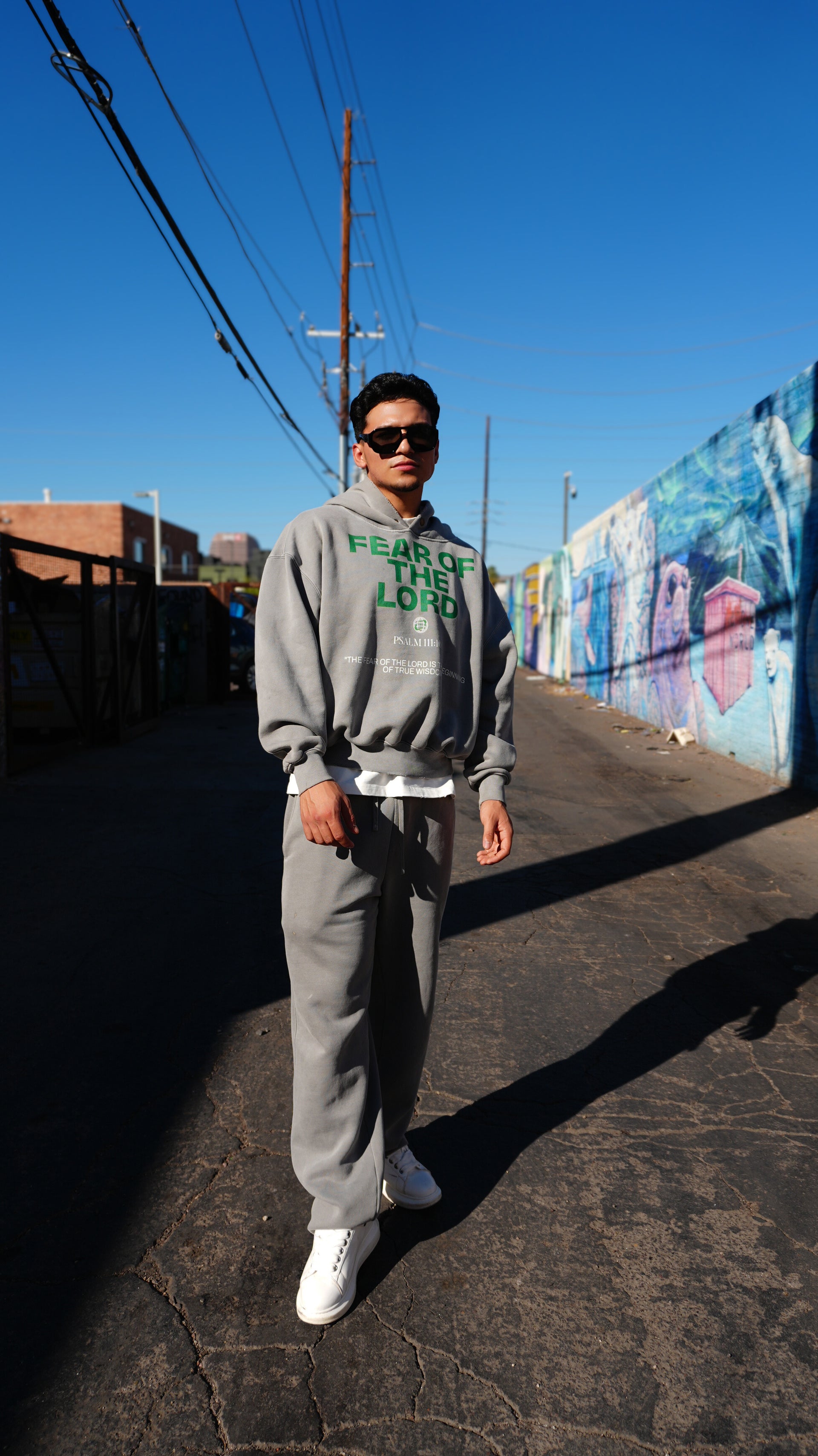 Frayed Enzyme Washed Fleece Sweatpants