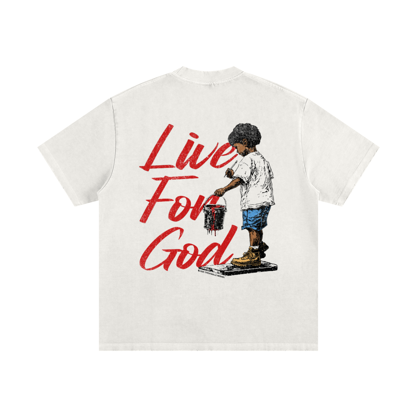 Live For God Heavyweight Vintage T-Shirt