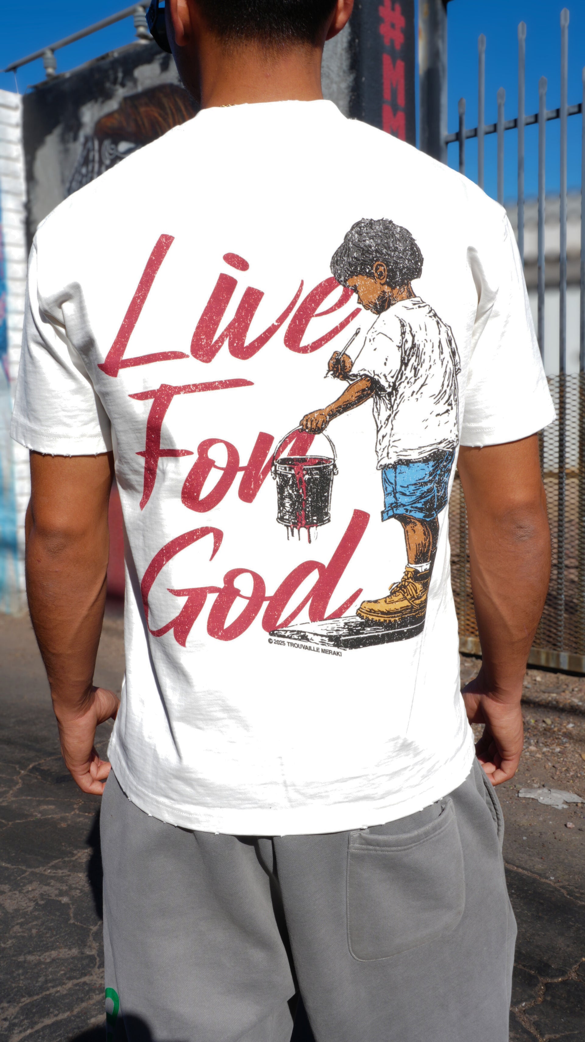Live For God Heavyweight Vintage T-Shirt