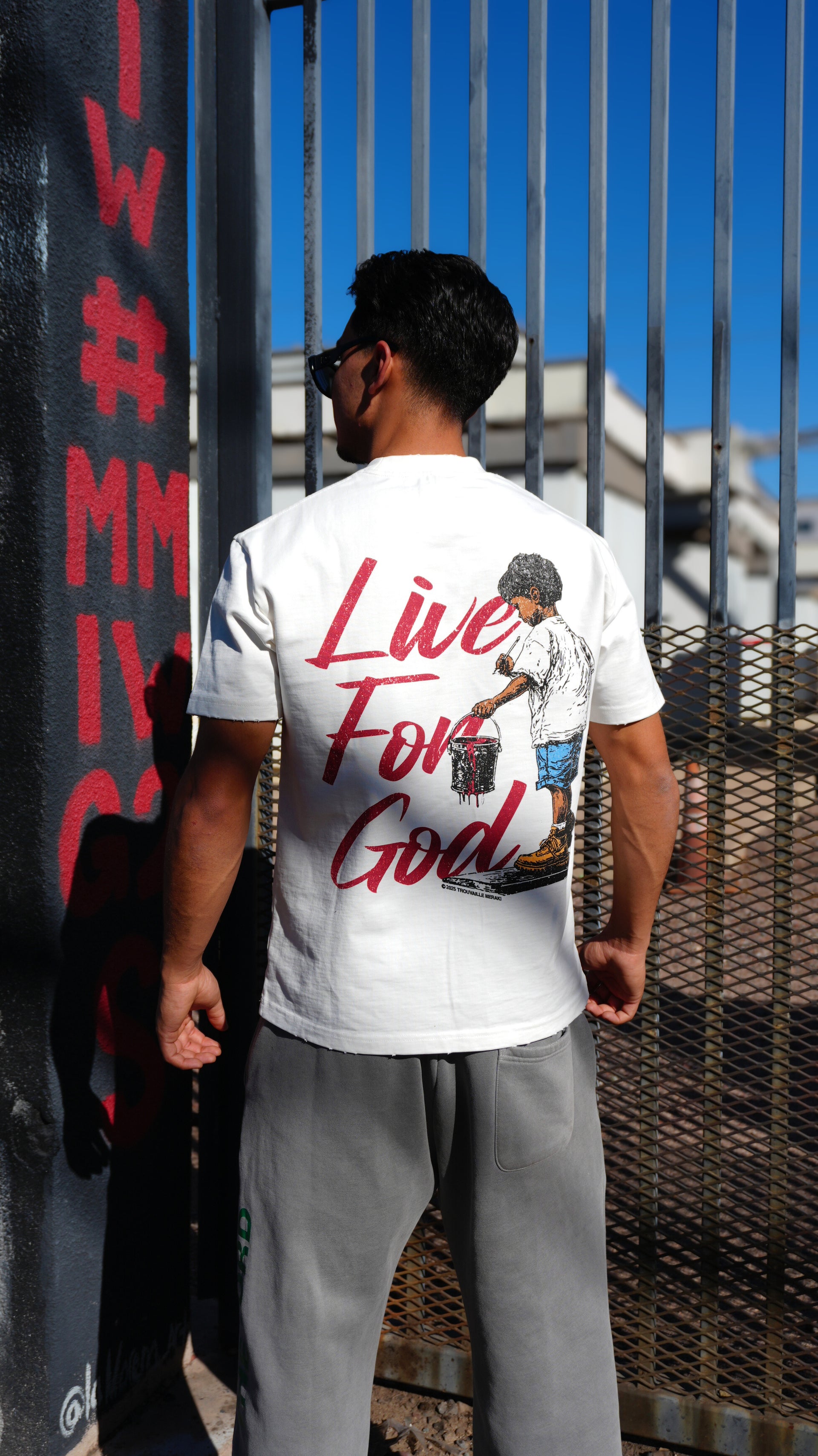 Live For God Heavyweight Vintage T-Shirt