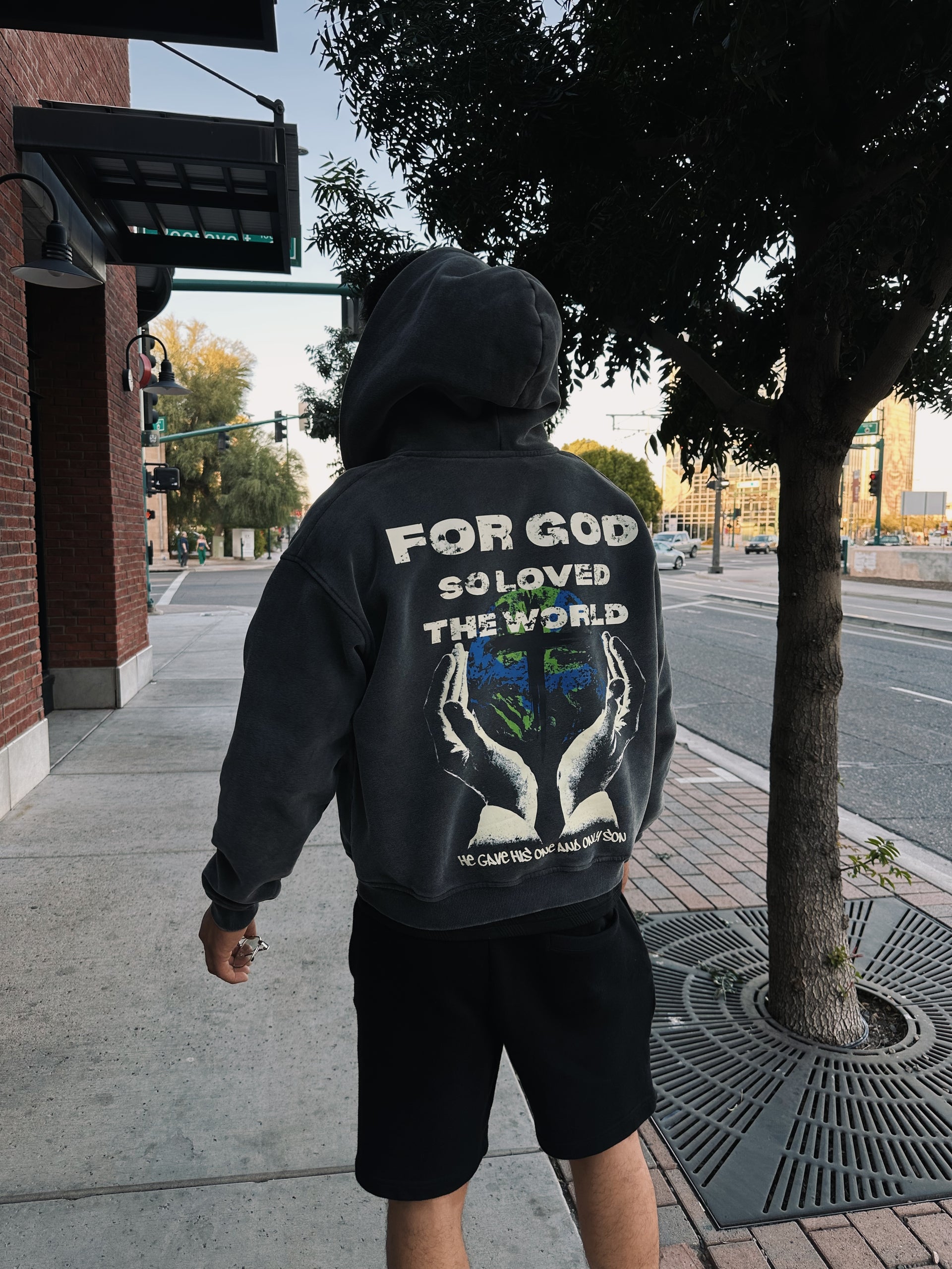 John 3:16 Zip-Through Boxy Hoodie