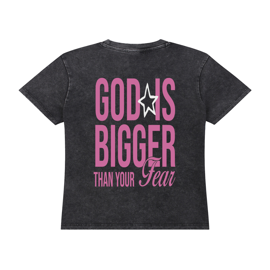 God is Bigger Vintage Wash Drop Shoulder T-shirt